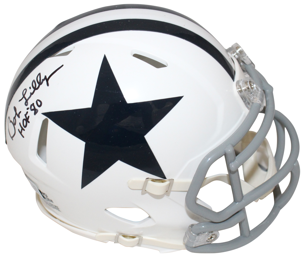 Bob Lilly Signed Dallas Cowboys TB '60-'63 Mini Helmet w/HOF BAS