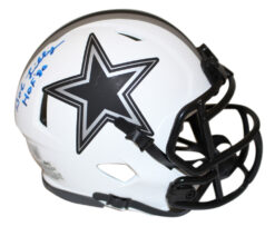 Bob Lilly Autographed Dallas Cowboys Lunar Mini Helmet w/insc BAS