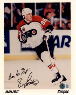 Eric Lindros Signed Philadelphia Flyers 8x10 Photo "The Best" Beckett 56619