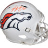 Phillip Lindsay Signed Denver Broncos Flat White Speed Replica Helmet JSA 26472