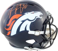 Phillip Lindsay Autographed/Signed Denver Broncos F/S TB Helmet Beckett 59352