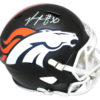 Phillip Lindsay Autographed Denver Broncos Black Replica Helmet JSA 22622
