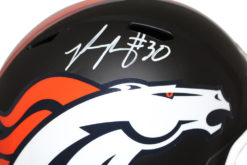 Phillip Lindsay Autographed Denver Broncos Black Replica Helmet JSA 22622