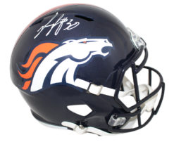 Phillip Lindsay Autographed Denver Broncos Speed Replica Helmet JSA 25488