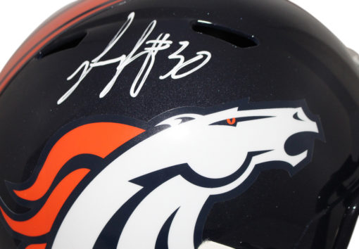 Phillip Lindsay Autographed Denver Broncos Speed Replica Helmet JSA 25488