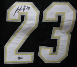 Phillip Lindsay Autographed/Signed College Style Black XL Jersey BAS