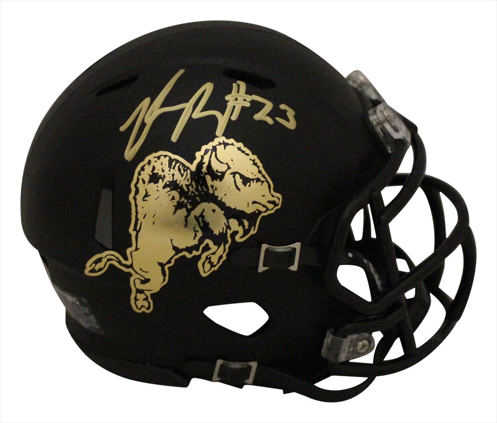 Phillip Lindsay Autographed Colorado Buffaloes Chrome Mini Helmet BAS