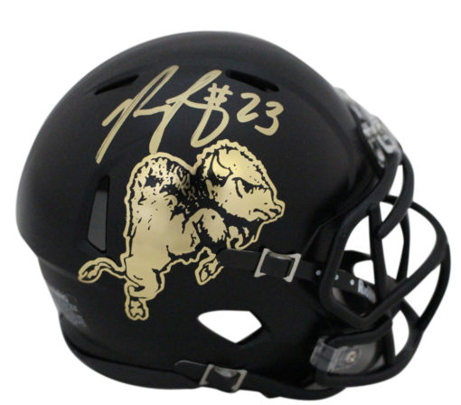 Phillip Lindsay Signed Colorado Buffaloes Chrome Speed Mini Helmet JSA 26474