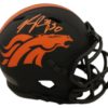 Phillip Lindsay Autographed/Signed Denver Broncos Eclipse Mini Helmet JSA 26907
