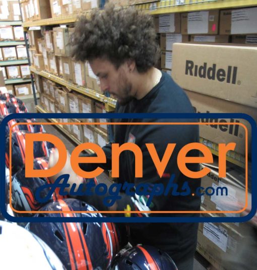 Phillip Lindsay Autographed Denver Broncos Authentic Speed Helmet JSA 26468