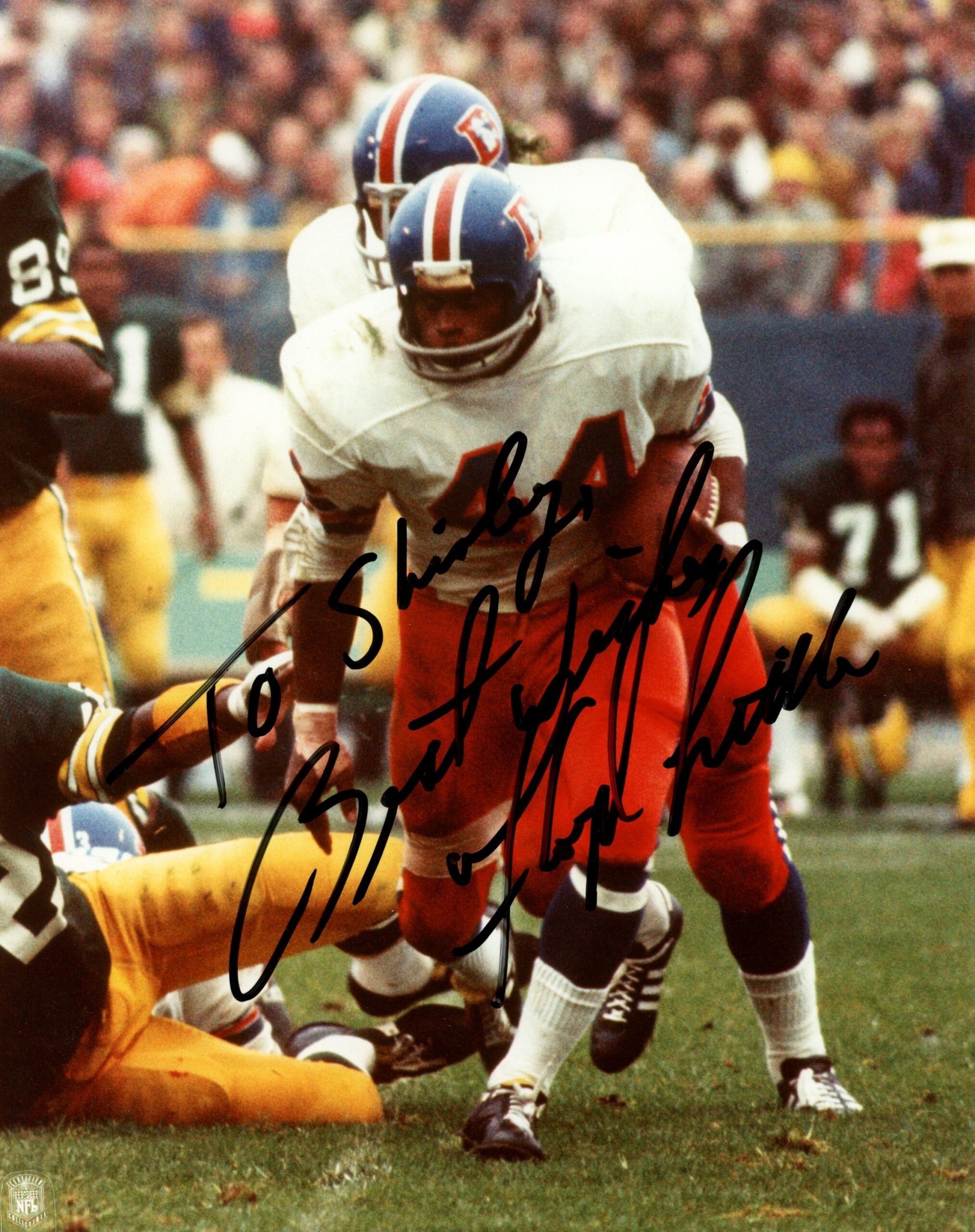 Floyd Little Autographed/Signed Denver Broncos 8x10 Photo Personalized 57873 1 Floyd Little Autographed/Signed Denver Broncos 8x10 Photo Personalized 57873