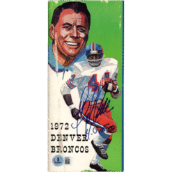Floyd Little Autographed Denver Broncos 1972 Media Guide HOF Beckett 55142