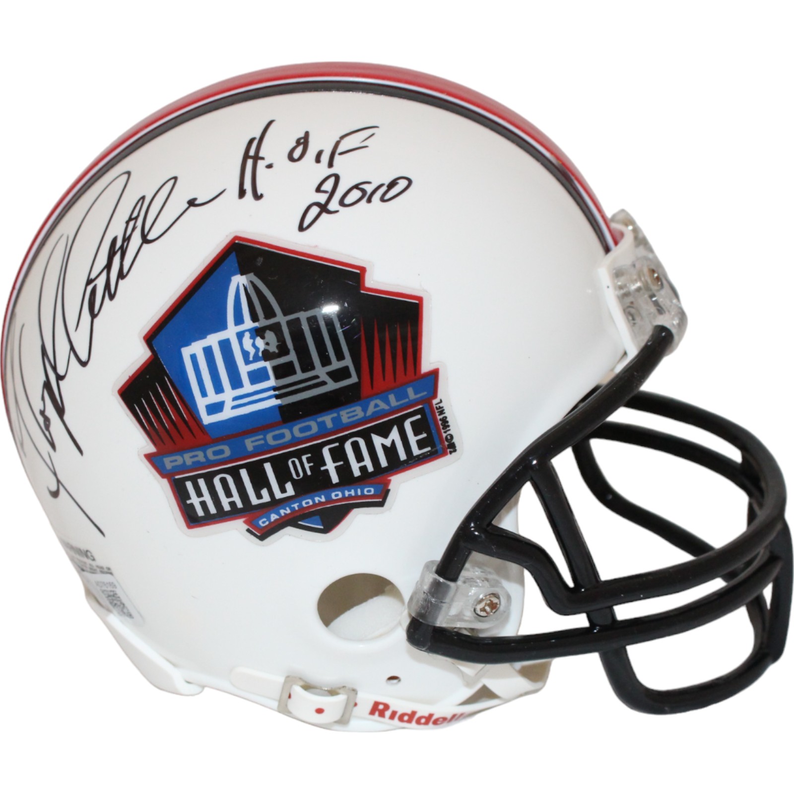 Floyd Litle Autographed Hall of Fame VSR4 Mini Helmet HOF Beckett 44133