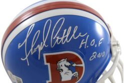 Floyd Little Autographed/Signed Denver Broncos Mini Helmet Beckett 55378