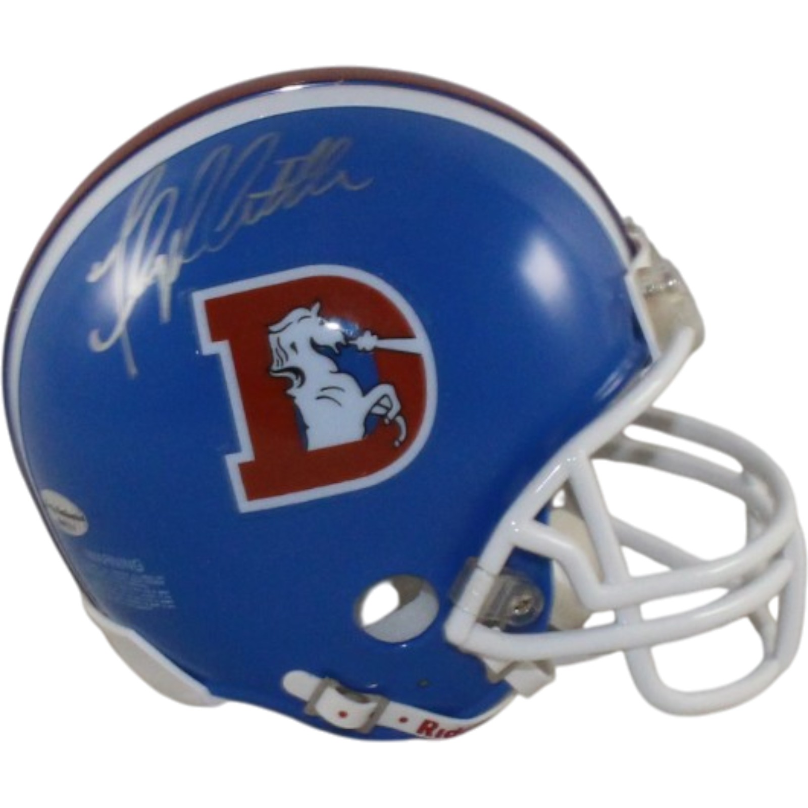 Floyd Little Autographed/Signed Denver Broncos 75-96 VSR4 Mini Helmet Leaf 57814