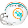 Larry Little Autographed/Signed Miami Dolphins 2Bar Mini Helmet HOF BAS 27392