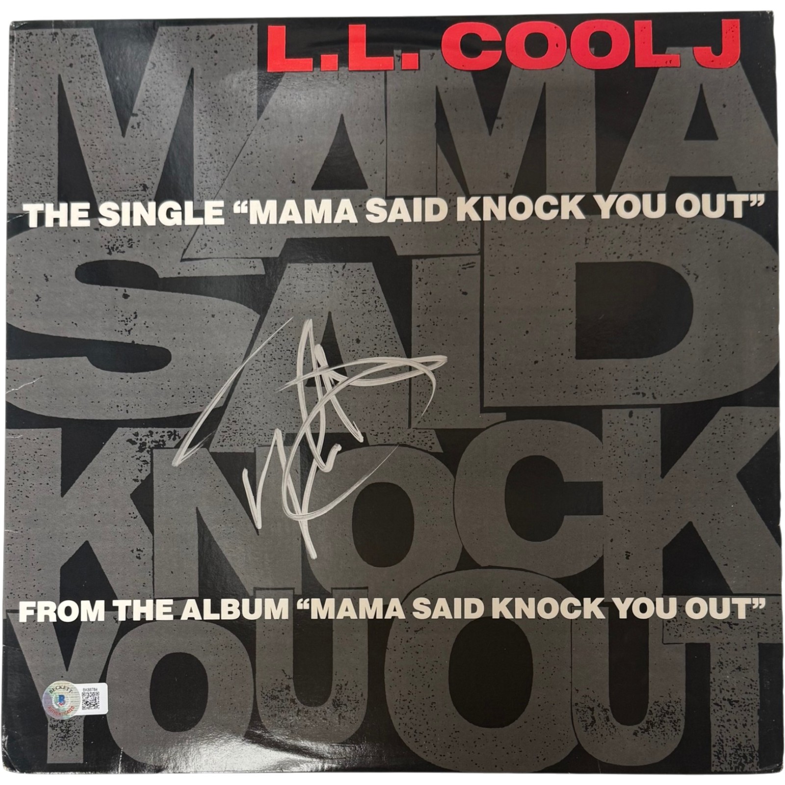 L.L. Cool J Autographed 1991 Mama Said Knock You Out Vinyl 12" Beckett 55657