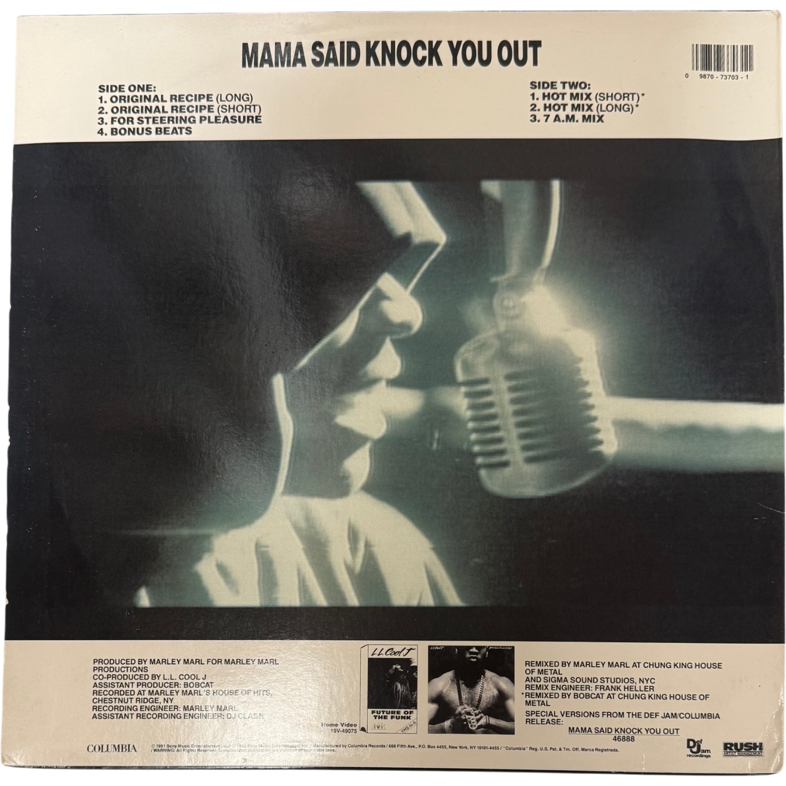 L.L L.L. Cool J Autographed 1991 Mama Said Knock You Out Vinyl 12" Beckett 55657