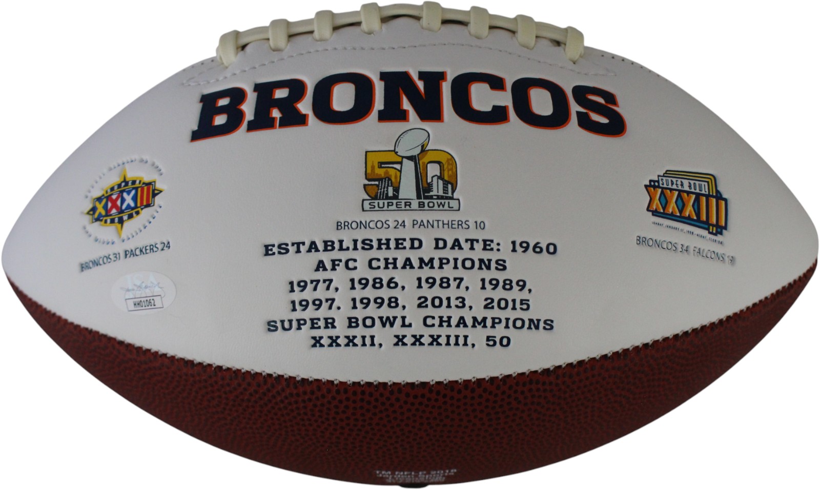 Drew Lock Autographed/Signed Denver Broncos Logo Football JSA 59384 3 Drew Lock Autographed/Signed Denver Broncos Logo Football JSA 59384