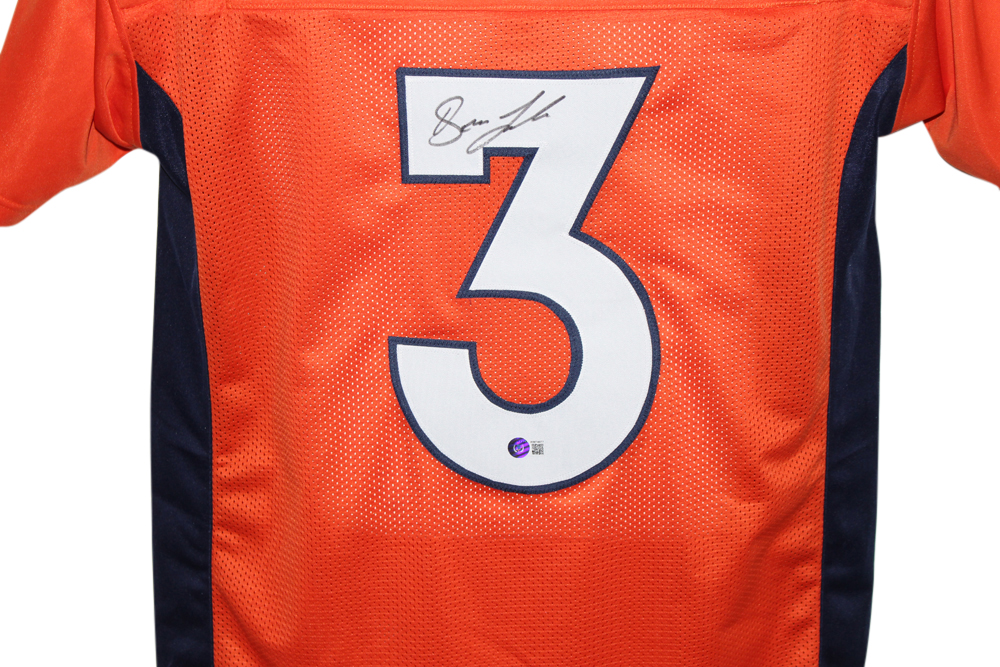 Drew Lock Autographed/Signed Pro Style Orange XL Jersey Beckett BAS