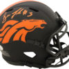 Drew Lock Autographed/Signed Denver Broncos Eclipse Mini Helmet JSA 26962
