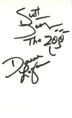 Dave Logan & Scott Hastings Autographed/Signed Index Card Beckett 45273