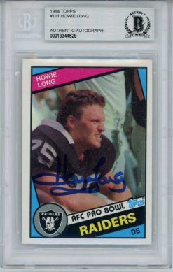Howie Long Autographed 1984 Topps #111 Rookie Card BAS Slab
