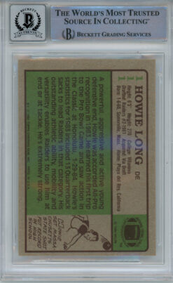 Howie Long Autographed 1984 Topps #111 Rookie Card w/HOF Beckett 10 Slab