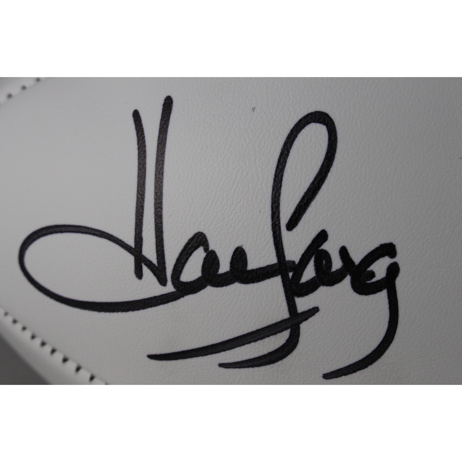 Howie Long Autographed Oakland Raiders Logo Football HOF Beckett Witness 49678