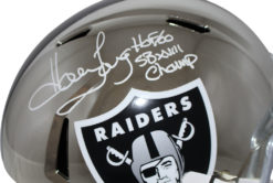 Howie Long Autographed Oakland Raiders Chrome Replica Helmet 2 Insc JSA 25706