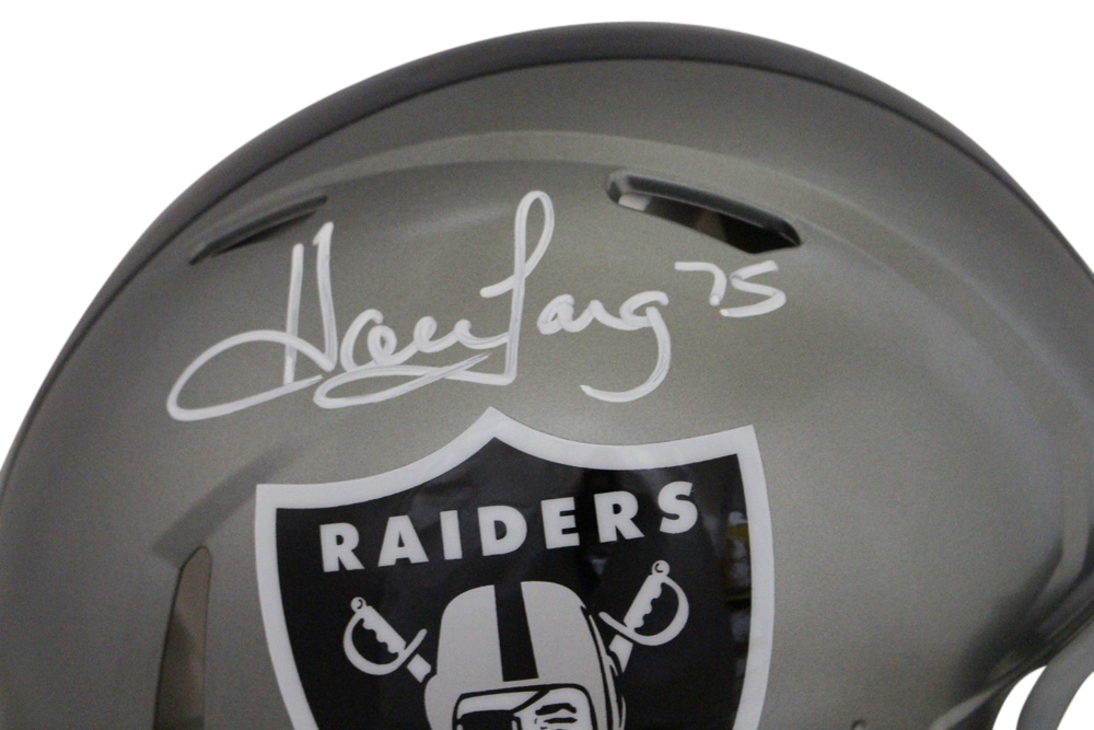 Howie Long Autographed Raiders Authentic Flash Speed Helmet Beckett