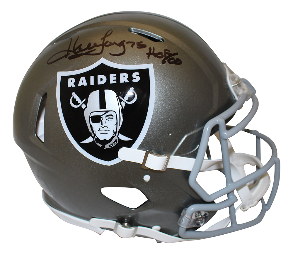 Howie Long Autographed Raiders Authentic Flash Speed Helmet HOF Beckett