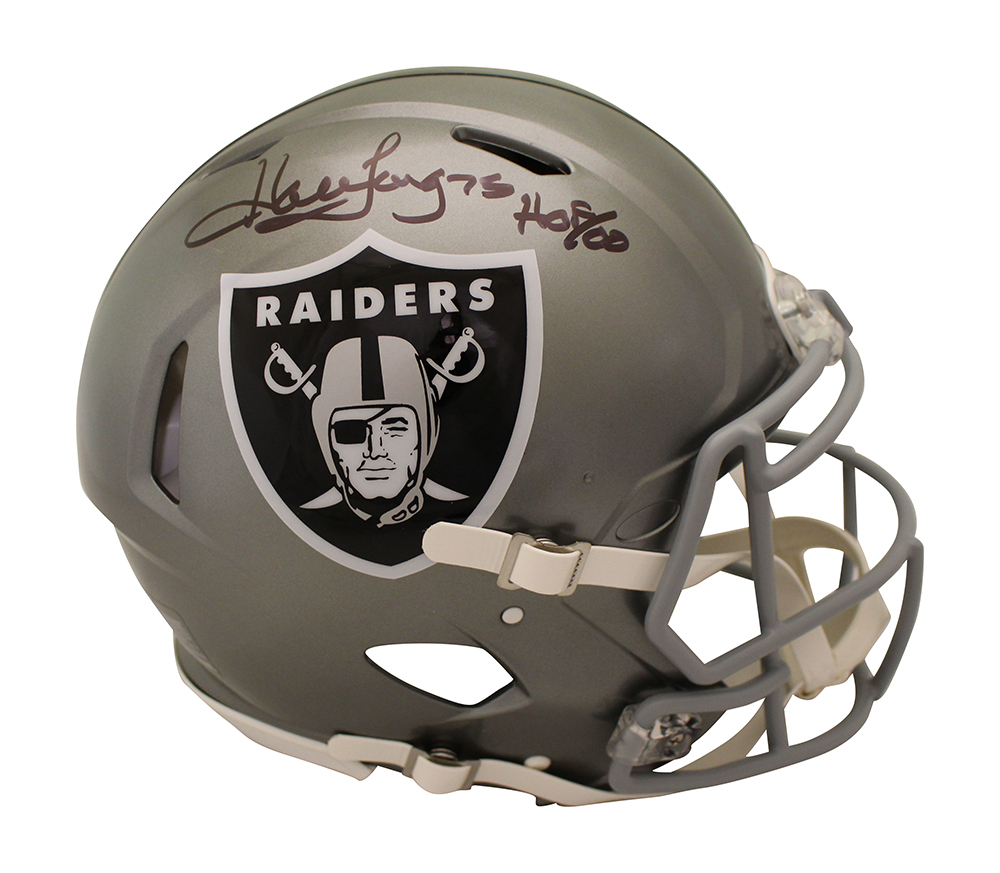 Howie Long Autographed Raiders Authentic Flash Speed Helmet HOF Beckett