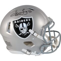 Howie Long Autographed Las Vegas Raiders Authentic Helmet Beckett Witness 49672