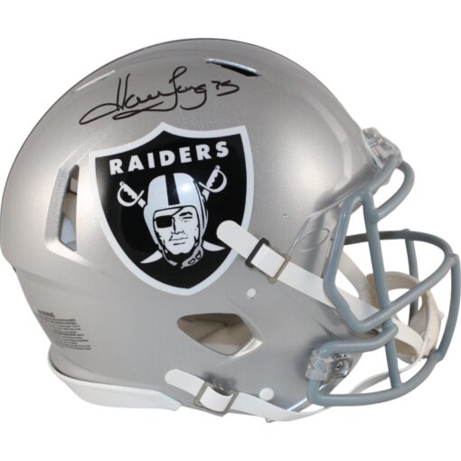 Howie Long Autographed Las Vegas Raiders Authentic Helmet Beckett Witness 49672