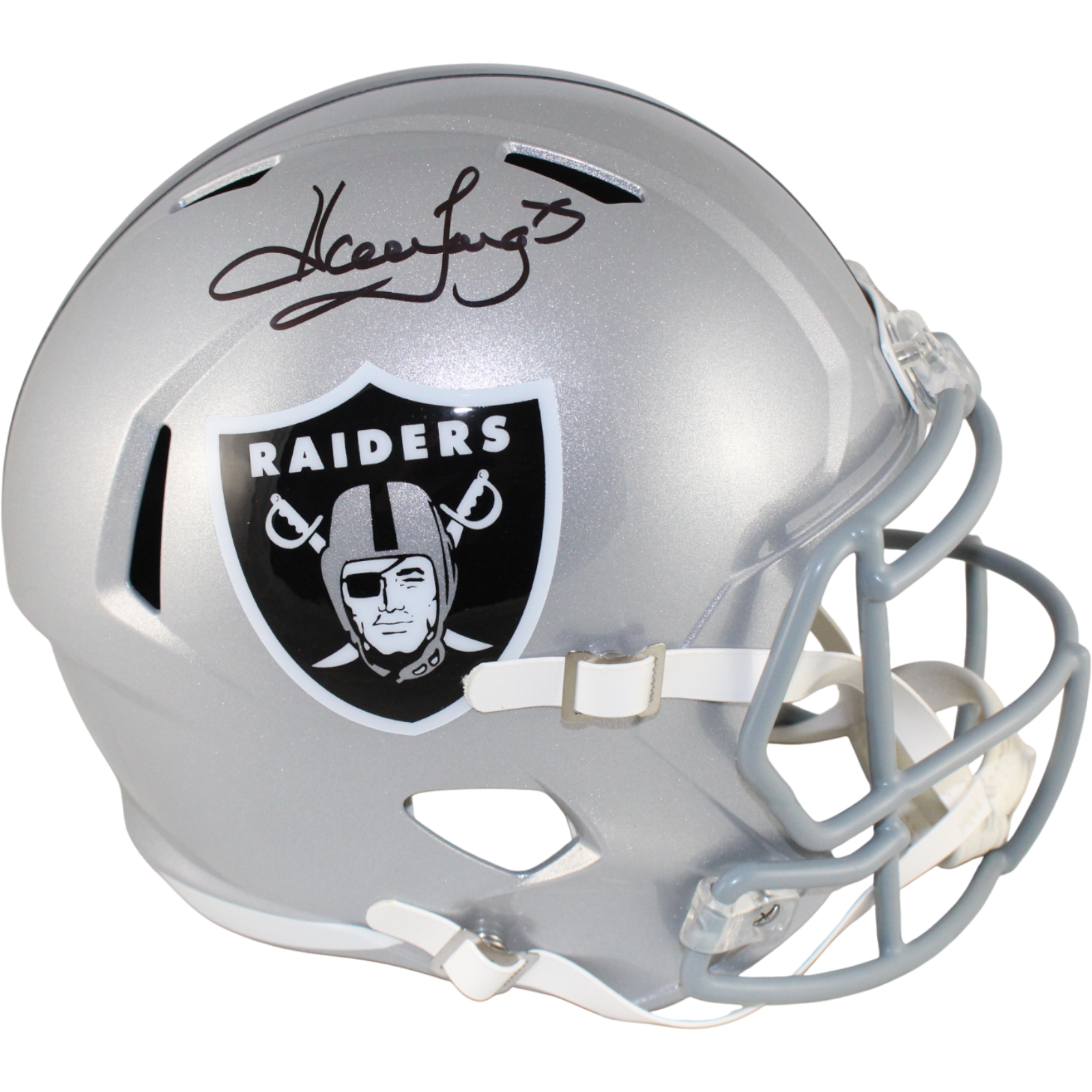 Howie Long Autographed Las Vegas Raiders F/S Helmet Beckett Witness 53273