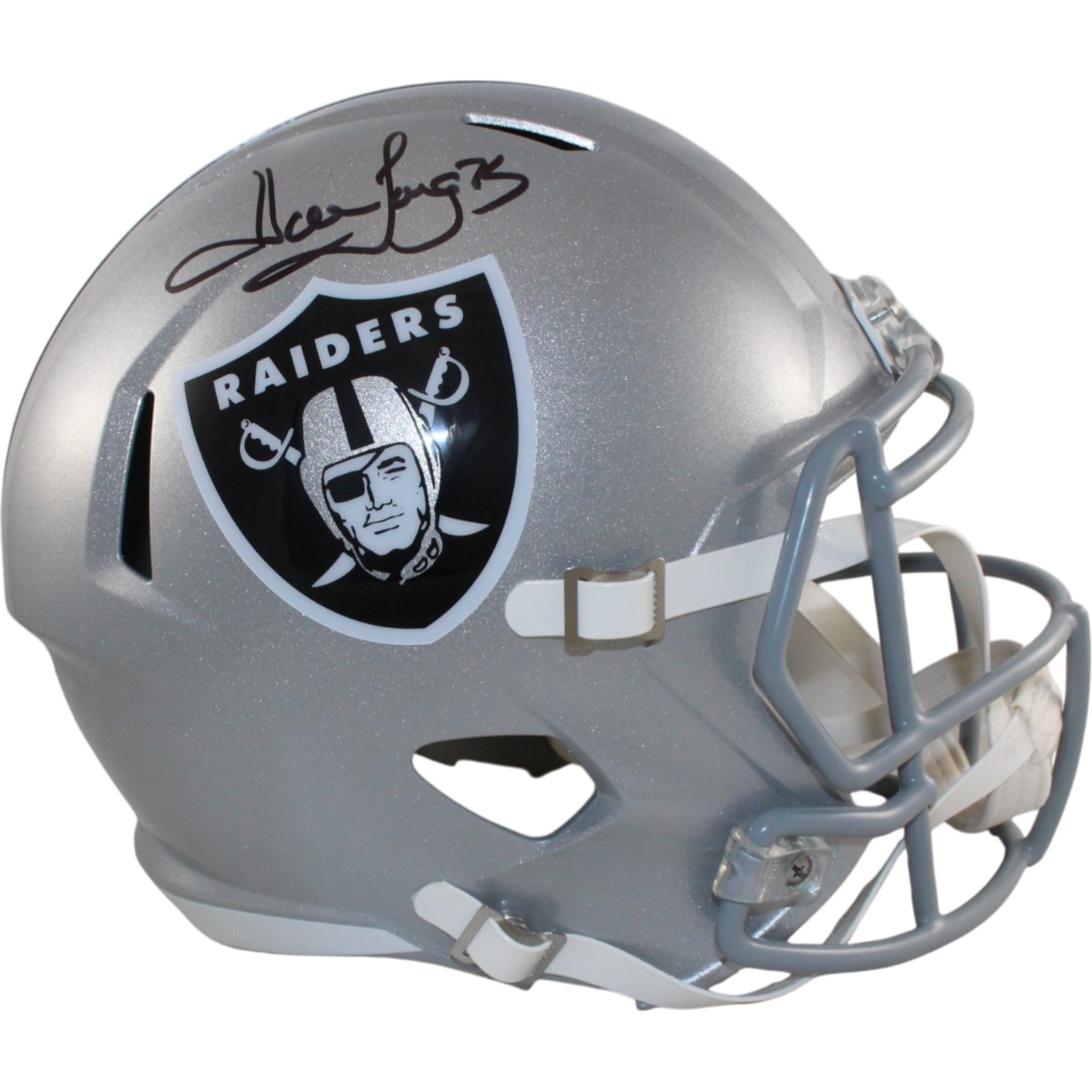 Howie Long Autographed Las Vegas Raiders F/S Helmet Beckett Witness 55194
