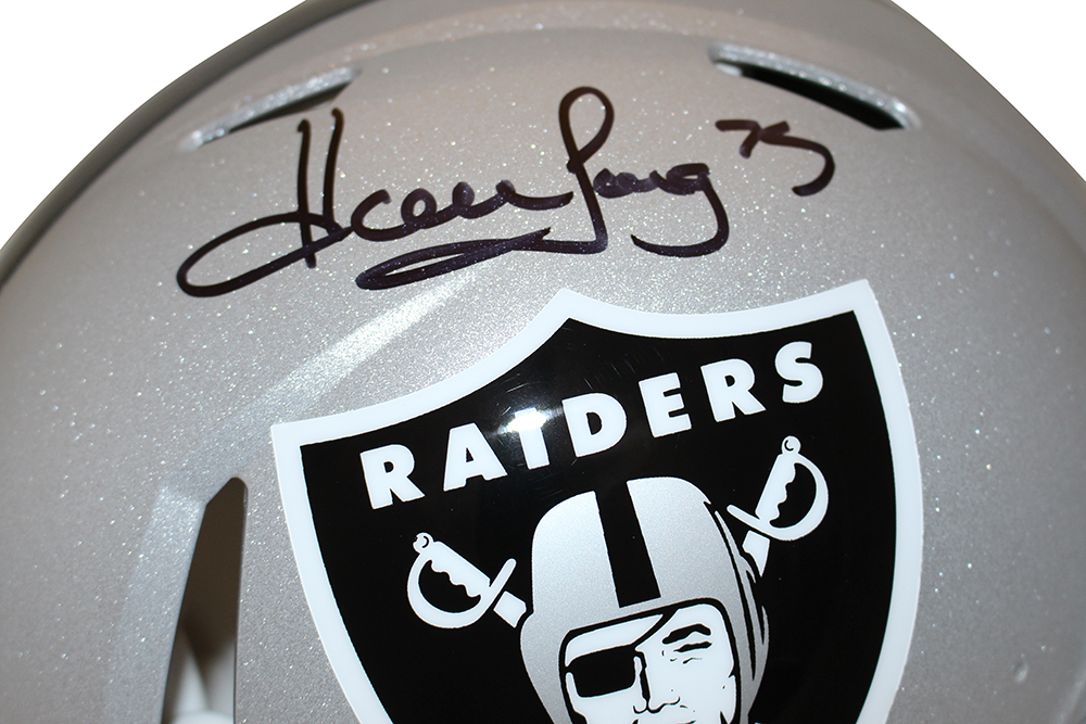 Howie Long Autographed/Signed Raiders Authentic Speed Helmet Beckett