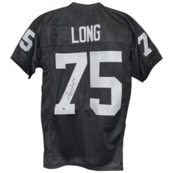 Howie Long Autographed/Signed Pro Style XL Black Jersey Beckett Witness 53261