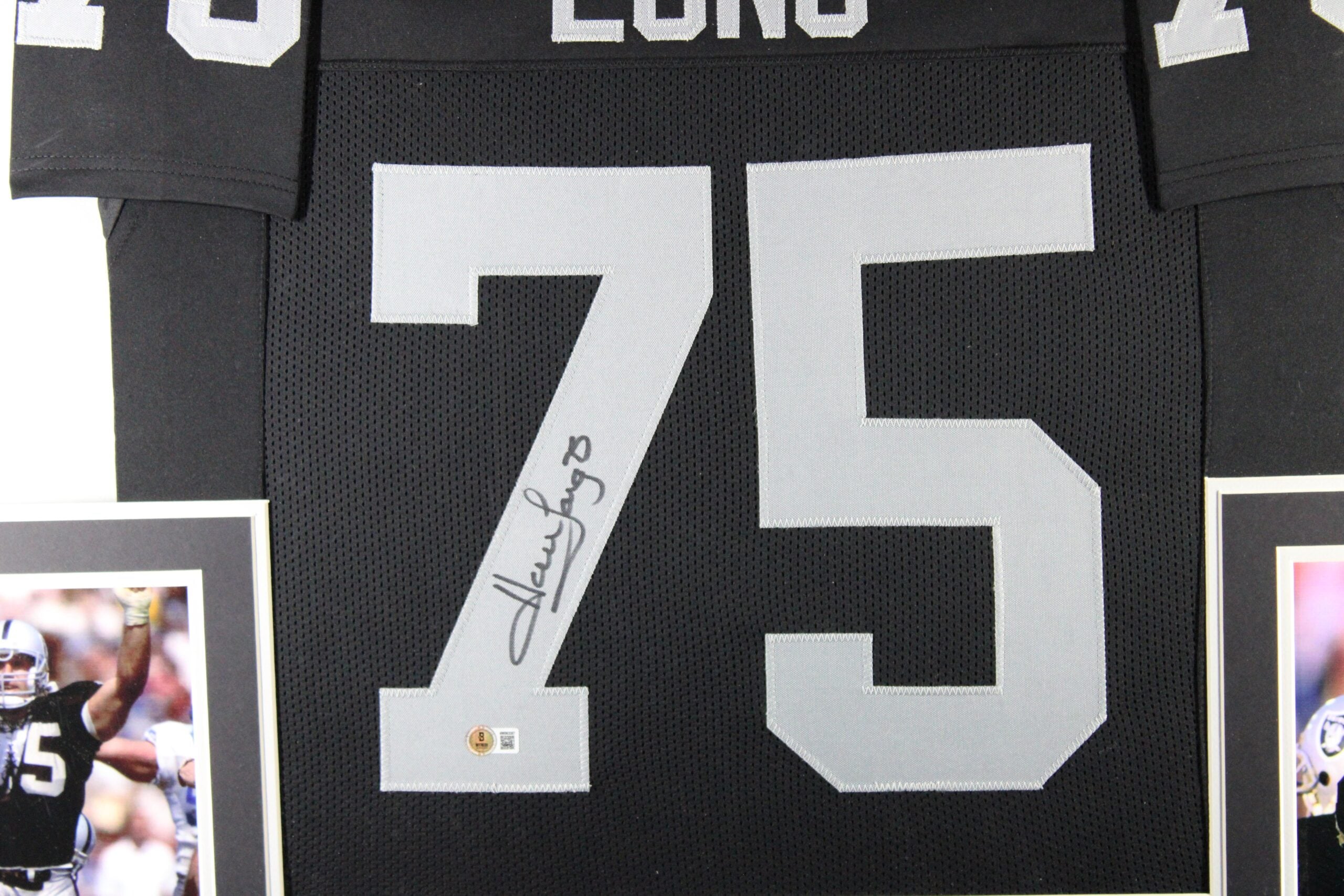 Howie Long Signed Oakland Raiders Framed Jersey Black #7 Beckett Witness 58648 2 Howie Long Signed Oakland Raiders Framed Jersey Black #7 Beckett Witness 58648