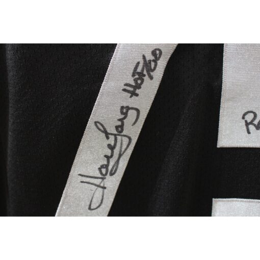 Howie Long Autographed Oakland Raiders M&N Black Jersey 2 Insc. Beckett 49679