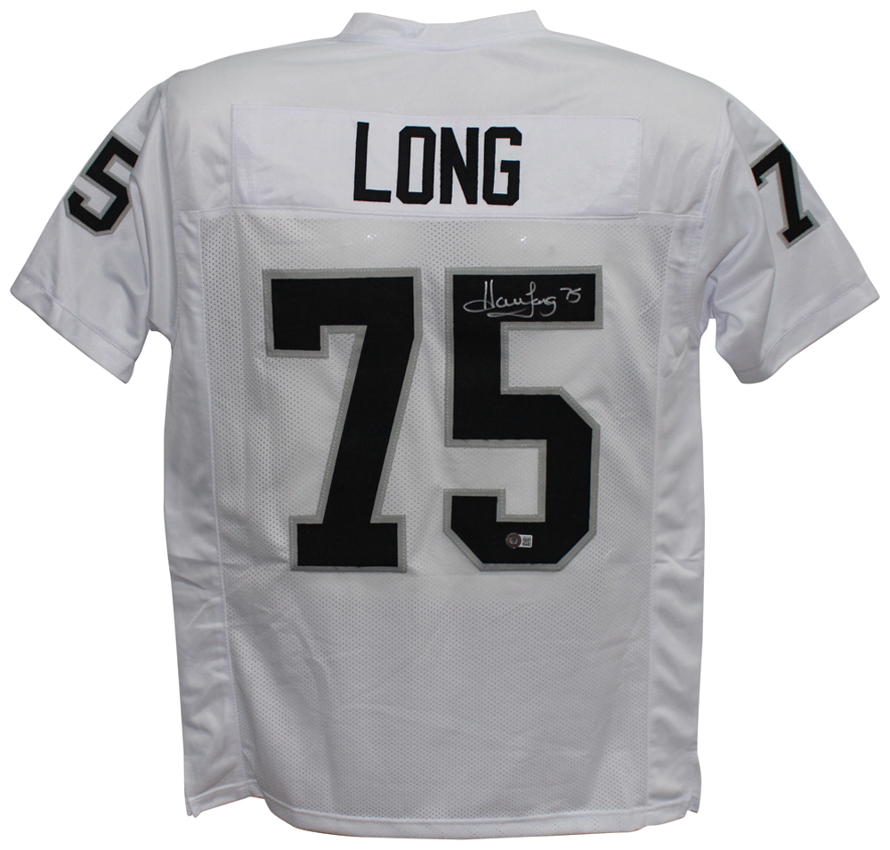 Howie Long Autographed/Signed Pro Style White XL Jersey Beckett