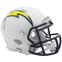 Los Angeles Chargers Full Size White Matte Speed Replica Helmet New In Box 25833