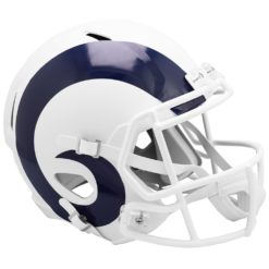 Los Angeles Rams Full Size White Matte Speed Replica Helmet New In Box 25826