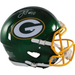 Jordan Love Autographed Green Bay Packers Pro Flash Helmet Beckett Witness 57146