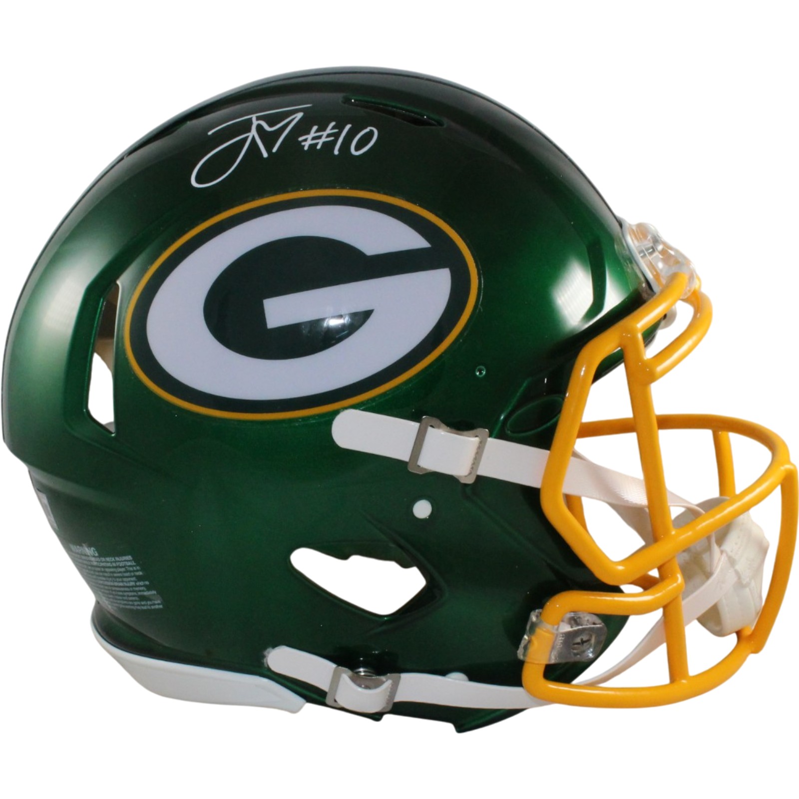 Jordan Love Autographed Green Bay Packers Pro Flash Helmet Beckett Witness 57146