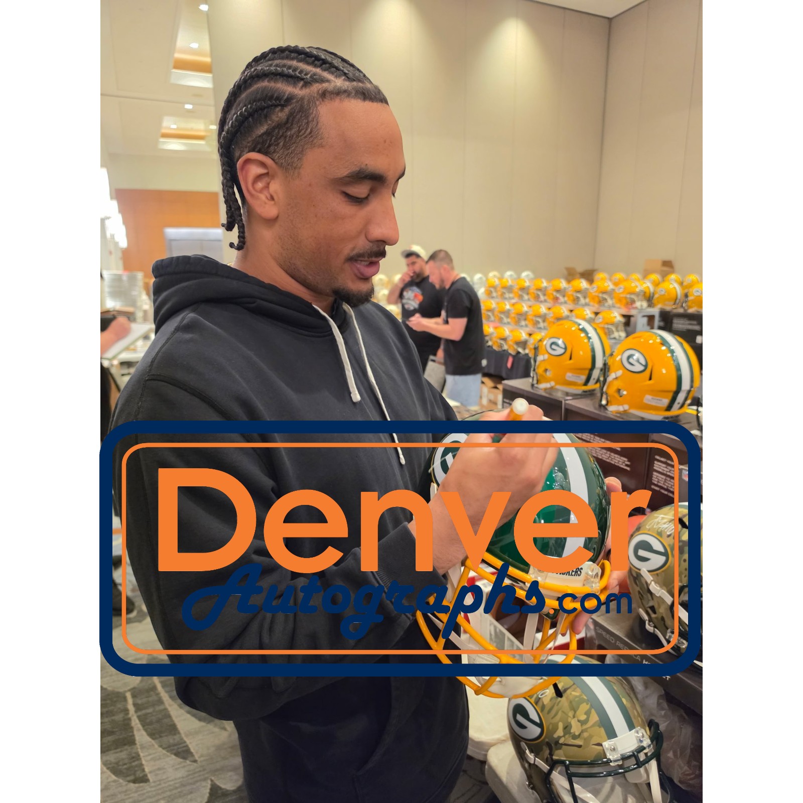 Jordan Love Autographed Green Bay Packers Pro Flash Helmet Beckett Witness 57146 7 Jordan Love Autographed Green Bay Packers Pro Flash Helmet Beckett Witness 57146