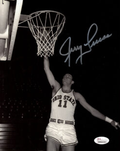 Jerry Lucas Autographed/Signed Ohio State Buckeyes 8x10 Photo JSA
