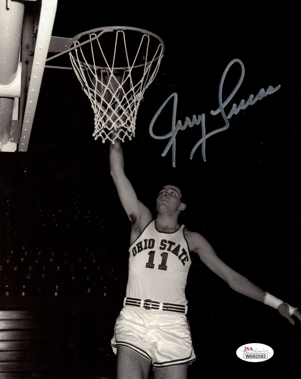 Jerry Lucas Autographed/Signed Ohio State Buckeyes 8x10 Photo JSA