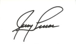 Jerry Lucas Autographed New York Knicks Index Card Beckett 45280